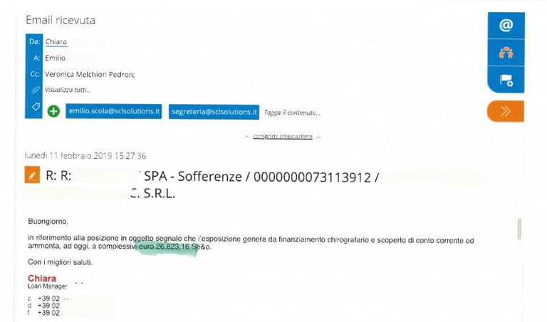 Stralcio dell’81% di un azienda indebitata